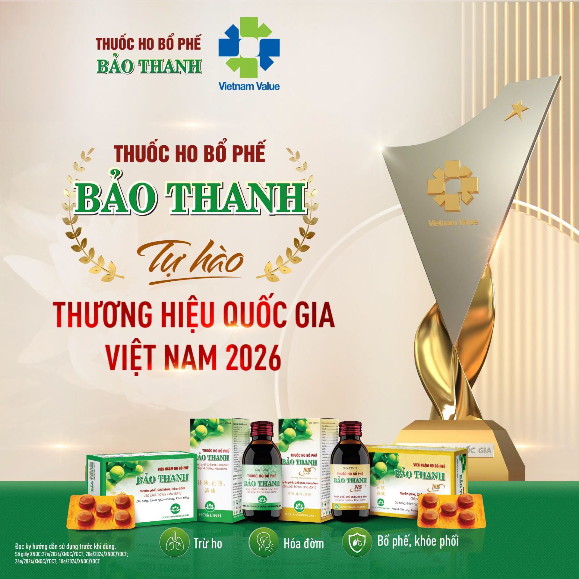 Bảo Thanh được vinh danh Thương hiệu Quốc gia lần thứ hai liên tiếp